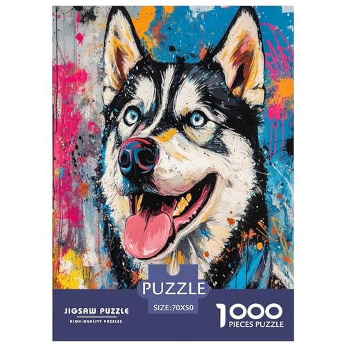 Sibirischer Husky Puzzles 1000 Teile Schwer Puzzle Spielzeug Lernspiel Impossible Tier Herausforderung Spielzeug Für Erwachsene Und Kinder in Bewährter 70x50cm/1000pcs Sibirischer Husky Puzzles 1000 Teile Schwer Puzzle Spielzeug Lernspiel Impossible Tier Herausforderung Spielzeug Für Erwachsene Und Kinder in Bewährter 70x50cm/1000pcs von FELASBUID