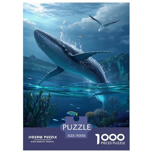 Wal Puzzle 1000-teilige Schwer Puzzle Spielzeug Pädagogisches Spiel Impossible Tier Herausforderungsspielzeug Für Erwachsene Kinder 70x50cm/1000pcs Wal Puzzle 1000-teilige Schwer Puzzle Spielzeug Pädagogisches Spiel Impossible Tier Herausforderungsspielzeug Für Erwachsene Kinder 70x50cm/1000pcs von FELASBUID