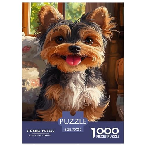 Yorkshire Terrier Puzzles 1000 Teile Schwer Puzzle Spielzeug Pädagogisches Spiel Impossible Tier Herausforderungsspielzeug Für Erwachsene Kinder 70x50cm/1000pcs Yorkshire Terrier Puzzles 1000 Teile Schwer Puzzle Spielzeug Pädagogisches Spiel Impossible Tier Herausforderungsspielzeug Für Erwachsene Kinder 70x50cm/1000pcs von FELASBUID