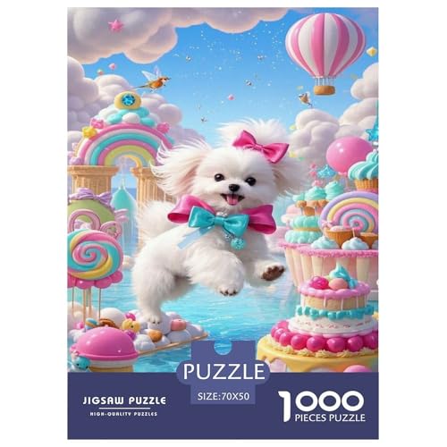 maltesisch Puppy Puzzle 1000 Teile Schwer Puzzle Spielzeug Pädagogisches Spiel Impossible Tier Herausforderungsspielzeug Für Erwachsene Und Kinder in Bewährter 70x50cm/1000pcs maltesisch Puppy Puzzle 1000 Teile Schwer Puzzle Spielzeug Pädagogisches Spiel Impossible Tier Herausforderungsspielzeug Für Erwachsene Und Kinder in Bewährter 70x50cm/1000pcs von FELASBUID
