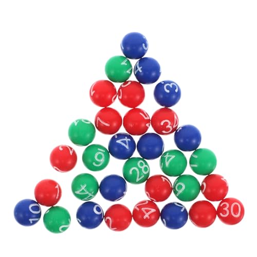 FELTECHELECTR 1 Beutel Mit Plastikbingo -bällen Für Gewinnspiele Spiele Farbenfrohe Nummerierte Bälle Karnevalspreis Bingo Accessoires Tomble Bälle Zahlen Bingo Party Bälle von FELTECHELECTR