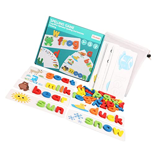 FELTECHELECTR 1 Satz Alphabet Puzzle Wort ABC Puzzle Buchstaben Puzzle Spiel Buchstaben Wörter Passendes Puzzle Wörter Rechtschreibspielzeug ABC Lernspielzeug Kinderspielzeug Alphabet Flash von FELTECHELECTR