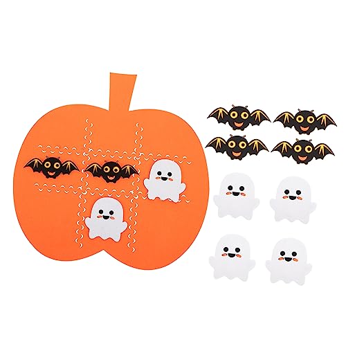 FELTECHELECTR 1 Satz Halloween Filz Matte Spiel Karikatur Halloween Pumpkin halloweenkürbis Halloween Decorations halloweendeko DIY Geisterfledermaus-Filzgleiter Partyzubehör gefühlt Orange von FELTECHELECTR