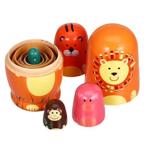 FELTECHELECTR 1 Satz Matroschka Russische Ornamente Nistpuppen Für Mädchen Urlaub Nistpuppen Russische Stapelpuppen Für Russische Weihnachtspuppen Russische Nistpuppe Wollpuppe Lotusbaum von FELTECHELECTR