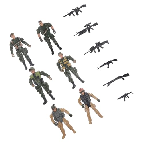 FELTECHELECTR 1 Satz Militärsoldatenmodell Sandtisch-Soldaten-Modelle Kleine Modelle Realistische Menschenfigur Mikro-landschaftsdekore Personenfigur Soldaten-actionfiguren Plastik Green von FELTECHELECTR