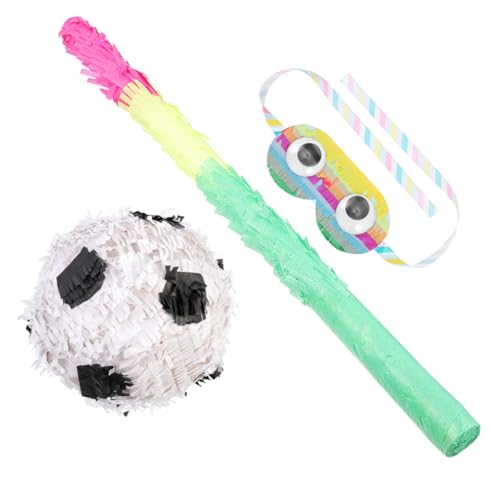 FELTECHELECTR 1 Satz Piñata Geburtstagspinata Fußball-pinata Fiesta-pinata Pinata-hängedekorationen Pinata Zum Thema Sport Pinata-feierspielzeug Stock Papier Kind Füllung von FELTECHELECTR