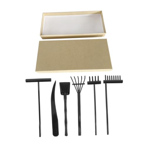 FELTECHELECTR 1 Satz Sandrechen Zen-gartenzubehör Zen-gartengeräte Meditationsfelsen-Sand-gartengeräte Mini-Desktop-rechen Sandkasten-kit Plastik Mikrosand Karesansui Kind von FELTECHELECTR