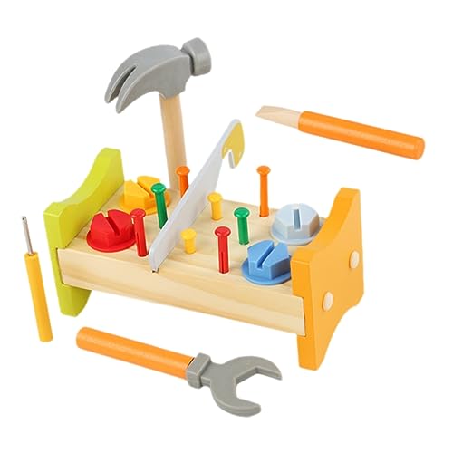 FELTECHELECTR Kinder Gartengeräte Holzspielzeug Werkzeugkasten Für Pounding Peg Werkbank Mit Hammer Pädagogisches Für Kleinkinder Motorikspielzeug Aus Für Kreatives Werkzeug FELTECHELECTR Kinder Gartengeräte Holzspielzeug Werkzeugkasten Für Pounding Peg Werkbank Mit Hammer Pädagogisches Für Kleinkinder Motorikspielzeug Aus Für Kreatives Werkzeug von FELTECHELECTR