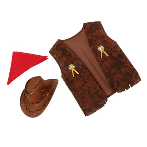 FELTECHELECTR 1satz Erwachsener Kostüm Set Für Halloween Teiliges Outfit Mit Weste Hut Und Bandana Für Und Für Kostümpartys Und Cosplay Xxl von FELTECHELECTR