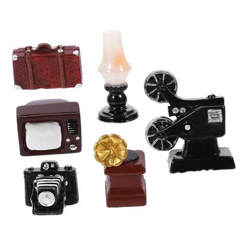 FELTECHELECTR Vintage Miniatur Tv Puppenhaus Retro Appliance 6 Stücke Retro Kamera Koffer Lampe FELTECHELECTR Vintage Miniatur Tv Puppenhaus Retro Appliance 6 Stücke Retro Kamera Koffer Lampe von FELTECHELECTR