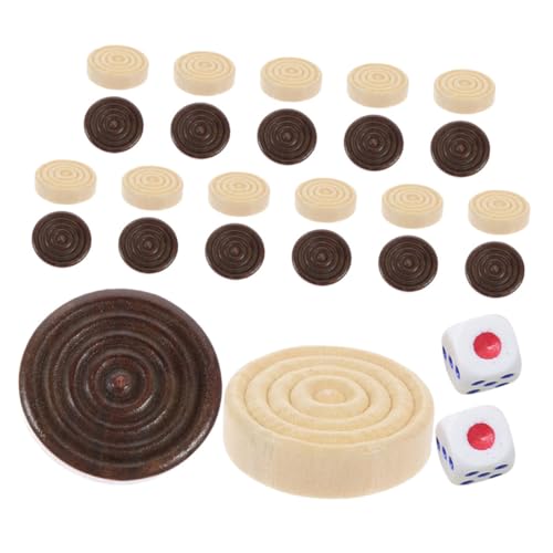 FELTECHELECTR 1 Set Hölzerne Runde Checkers Schachstücke Für Brettspiele Für Klassenzimmer Verwenden Sie Familienversammlungen. Beinhaltet Ersatzstücke Und Spielzubehör Enthalten von FELTECHELECTR