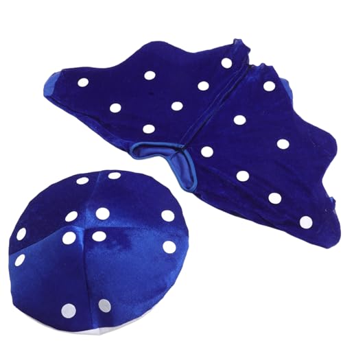 FELTECHELECTR Pilzhut und Umhang-Set originelles Cosplay-Partyhut-Kostüm für Jungen und Mädchen für Halloween FELTECHELECTR Pilzhut und Umhang-Set originelles Cosplay-Partyhut-Kostüm für Jungen und Mädchen für Halloween von FELTECHELECTR