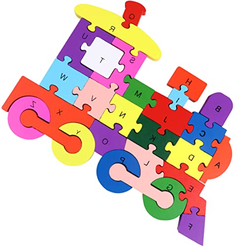FELTECHELECTR 1 Stück 26 Puzzle-Spielzeug Kinderspielzeug Holzspielzeug Gehirnspielzeug Cartoon-Puzzle Puzzles aus Holz Rätsel Spielzeuge Puzzlematte Bausteinspielzeug hölzern Blöcke Bambus von FELTECHELECTR