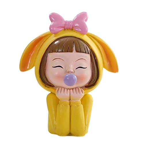 FELTECHELECTR 1 Stück Cartoon Bubble Girl Modell Kuchendekorationsstatue aus Resin Lebendige Skulptur für Kindergeburtstagsfeiern Sicher und für Festliche von FELTECHELECTR