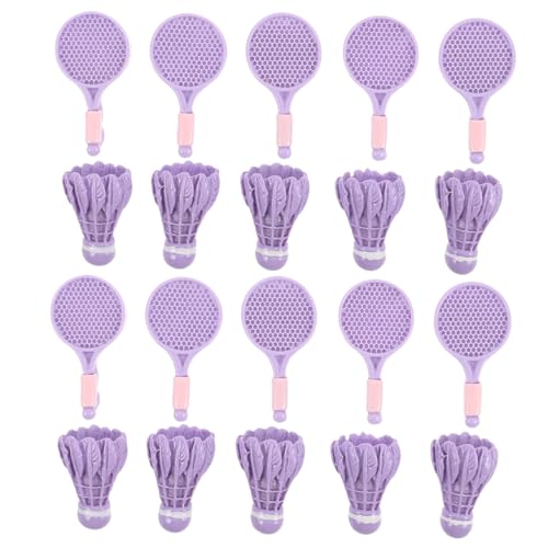 FELTECHELECTR 10 Sets Puppenhaus Badminton Schläger Und Federbälle Set Puppenhaus Miniaturen Sport Spielzeug Für Handwerk Puppenhaus Dekoration Zubehör FELTECHELECTR 10 Sets Puppenhaus Badminton Schläger Und Federbälle Set Puppenhaus Miniaturen Sport Spielzeug Für Handwerk Puppenhaus Dekoration Zubehör von FELTECHELECTR