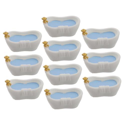 FELTECHELECTR 10 Stücke Mini Spielzeug Badewanne Miniatur Puppenhaus Bad Badewanne Winzige Möbel Zubehör DIY Home Puppe Dekoration von FELTECHELECTR