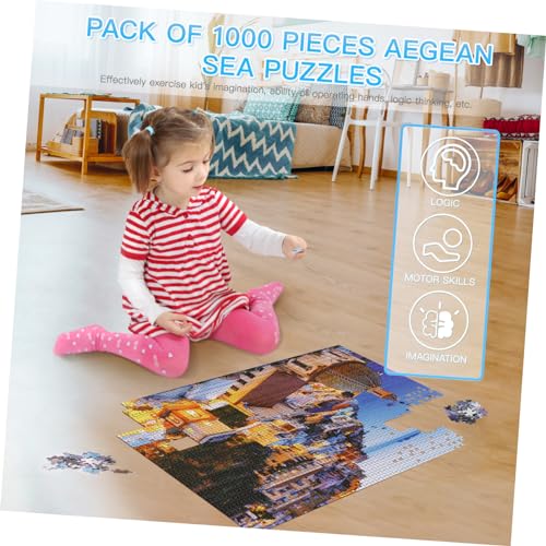 FELTECHELECTR Spielzeuge 1000 Stück Verpacken Spielzeug Ägäis-rätsel Puzzle Papierkarte Kind Kinderspielzeug von FELTECHELECTR