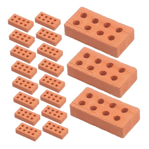 FELTECHELECTR 100Stücke Miniatursteine für Handgefertigte DIY Bausteine Ziegeldekore für Mini Hausmodelle Kreatives Feinmotorik und Problemlösungsfähigkeiten von FELTECHELECTR