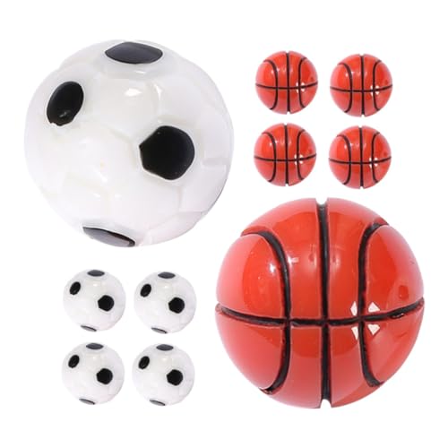 FELTECHELECTR Miniatur-sportbälle Set 10 Stück Fußball Basketball Modelle Harz Material Für Zuhause von FELTECHELECTR