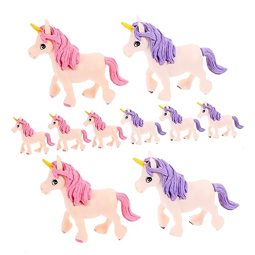 FELTECHELECTR 10St Mikrolandschaftsdekoration für kinderspielzeug Unicorn tortendeko gewichtete Kuscheltiere Gartenfeenfiguren Kuchen-Einhorn-Ornament Einhorn-Cupcake-Topper PVC FELTECHELECTR 10St Mikrolandschaftsdekoration für kinderspielzeug Unicorn tortendeko gewichtete Kuscheltiere Gartenfeenfiguren Kuchen-Einhorn-Ornament Einhorn-Cupcake-Topper PVC von FELTECHELECTR
