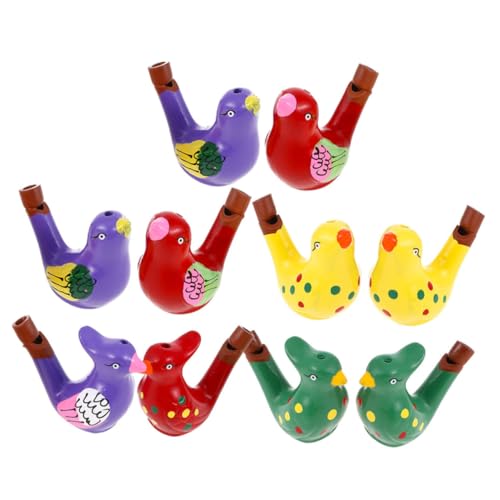 FELTECHELECTR 10Stücke Keramische Pfeifen für Wasservogel Spielzeuge zum Musizieren und Kreativspielen Fördert die Musikalische Wahrnehmung und Gehirnentwicklung von FELTECHELECTR
