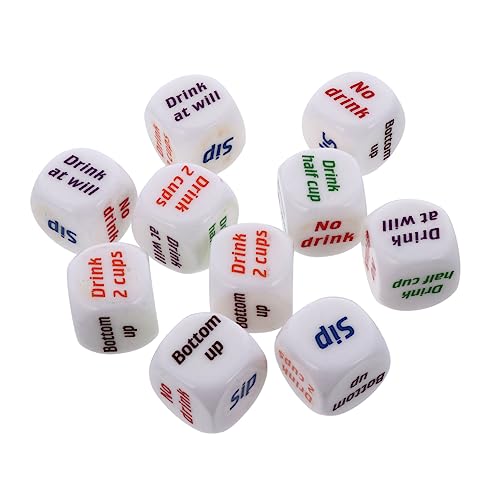 FELTECHELECTR 10Stücke Kreative Acrylwürfel für Trinkspiele Unterhaltungswürfel für Partys Junggesellenabschiede Tischspiele und Mehr Spaßige Spielideen für Gesellige Abende FELTECHELECTR 10Stücke Kreative Acrylwürfel für Trinkspiele Unterhaltungswürfel für Partys Junggesellenabschiede Tischspiele und Mehr Spaßige Spielideen für Gesellige Abende von FELTECHELECTR