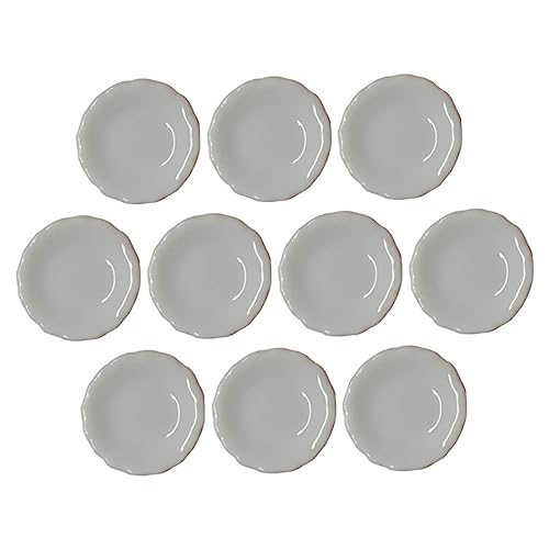 FELTECHELECTR 10Stücke Mini Platten Teiliges Mini Geschirr für Puppenhaus DIY Zubehör für Exquisite Dekoration für Küchenszenen und Miniaturmodelle FELTECHELECTR 10Stücke Mini Platten Teiliges Mini Geschirr für Puppenhaus DIY Zubehör für Exquisite Dekoration für Küchenszenen und Miniaturmodelle von FELTECHELECTR