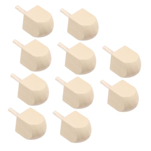 FELTECHELECTR Hölzerne Chanukka-Dreidel-Spiele 10 Stück Unbemalt Bastelspielzeug Dekorative Aktivität Für Kinderpartys FELTECHELECTR Hölzerne Chanukka-Dreidel-Spiele 10 Stück Unbemalt Bastelspielzeug Dekorative Aktivität Für Kinderpartys von FELTECHELECTR