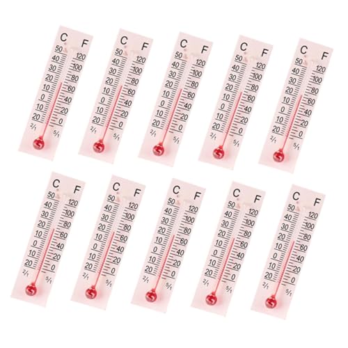 FELTECHELECTR 10stücke Teiliges Puppenhaus-Thermometer Modell Maßstab Miniatur Analogthermometer Für Puppenhausmöbel Zur Temperaturmessung von FELTECHELECTR