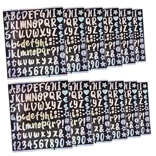 FELTECHELECTR Briefkastennummernaufkleber Für Außenetikettenaufkleber Reflektierende Briefkastennummern 12 Blätter 1 Buchstabenaufkleber von FELTECHELECTR