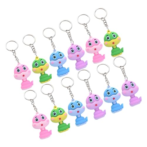 FELTECHELECTR 12 Stück Cartoon Schlüsselanhänger Schlange Anhänger Schlüsselring für Tasche Handtasche Deko Bunte Niedliche Tier Schlüsselketten als Geschenk zum Jahr der Schlange Praktische von FELTECHELECTR