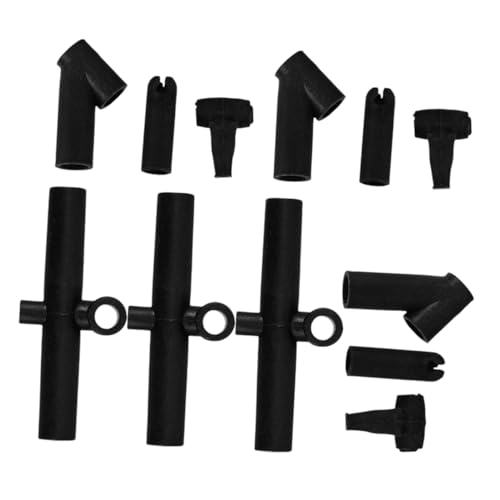 FELTECHELECTR 12 Stück DIY-Drachen-ersatz-t-stücke, Kunststoff-verbindungsstücke, Feste Teile, Zubehör, Leicht Zu Tragen, Zusammenzubauen, Für Drachen-enthusiasten Aller Altersgruppen (schwarz) von FELTECHELECTR