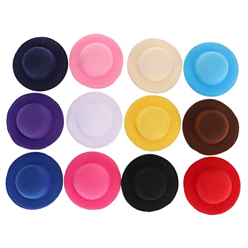 FELTECHELECTR 12Stücke Miniaturhut Puppenhüte für DIY Bastelarbeiten Kleine Hüte für Miniaturszenen Dekoration und Kreative Projekte Puppen Accessoires und Haarclips FELTECHELECTR 12Stücke Miniaturhut Puppenhüte für DIY Bastelarbeiten Kleine Hüte für Miniaturszenen Dekoration und Kreative Projekte Puppen Accessoires und Haarclips von FELTECHELECTR