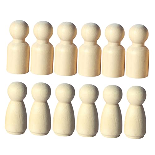 FELTECHELECTR 12 Stücke Mini Holz Puppen Für Dekorative Puppen Outdoor Szene Layout Requisiten von FELTECHELECTR