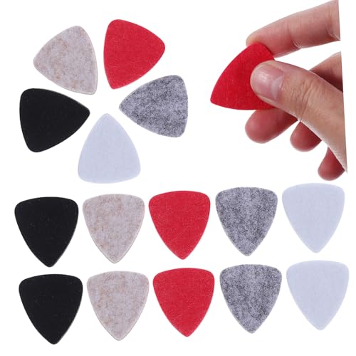 FELTECHELECTR 15 STK Bunte Filzpicks Gitarren-übungspicks Plektrum Individuelle Folk-gitarrenpickel Elektrischer Gitarrenpick Aus Filz Bassplektren Kind Filzstoff Ukulele Ballade von FELTECHELECTR