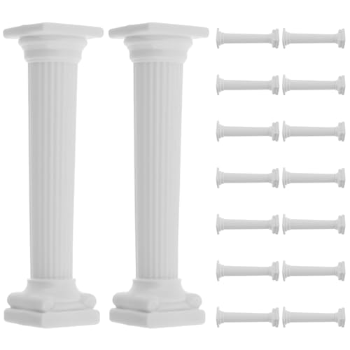 FELTECHELECTR 16pcs DIY Mini Römische Säulenmodell Sand Tabelle Gebäude -säulendekoration Mikro Landschaft Roman Säule Skulptur Empfindlicher Säulenmodell von FELTECHELECTR