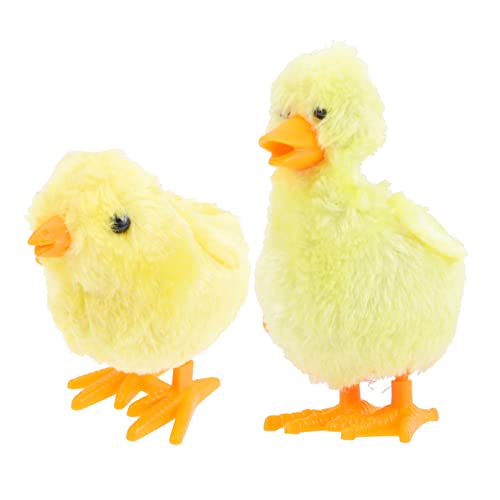 FELTECHELECTR 1Satz Aufziehspielzeug Plüsch Huhn und Ente Teilig Zufällige Farben für Kleinkinder Fördert Interaktion Geburtstage und Feste von FELTECHELECTR
