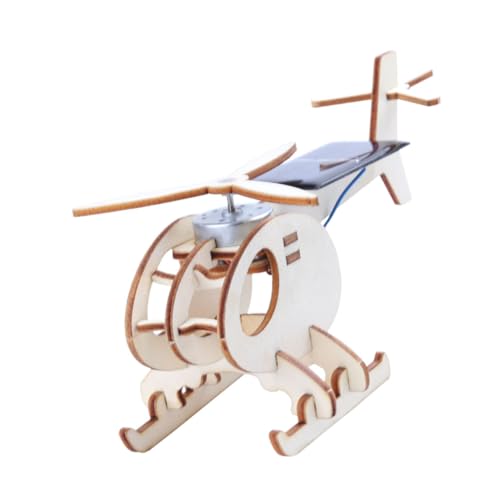 FELTECHELECTR 1Satz DIY Holzflugzeug Bausatz Solarhubschrauber für Kreatives Bastelprojekt Fördert Hand Auge Koordination zu Weihnachten für Jungen von FELTECHELECTR