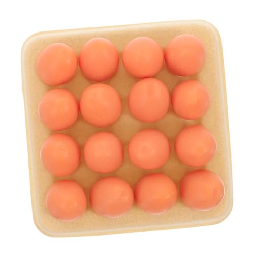 FELTECHELECTR 1Satz Eier Dekorationsset mit Tablett Realistische Künstliche Eier für Puppenhaus Mikro Landschaftsdekoration aus Mini Eiern Bunten Farben Sicheres von FELTECHELECTR