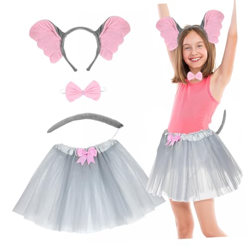 FELTECHELECTR 1Satz Elefantenkostüm Set für Teiliges Cosplay Kostüm mit Kopfbedeckung Dekorativem und Grauem Tüllrock für Halloween und Partys Bequem und Auffällig FELTECHELECTR 1Satz Elefantenkostüm Set für Teiliges Cosplay Kostüm mit Kopfbedeckung Dekorativem und Grauem Tüllrock für Halloween und Partys Bequem und Auffällig von FELTECHELECTR