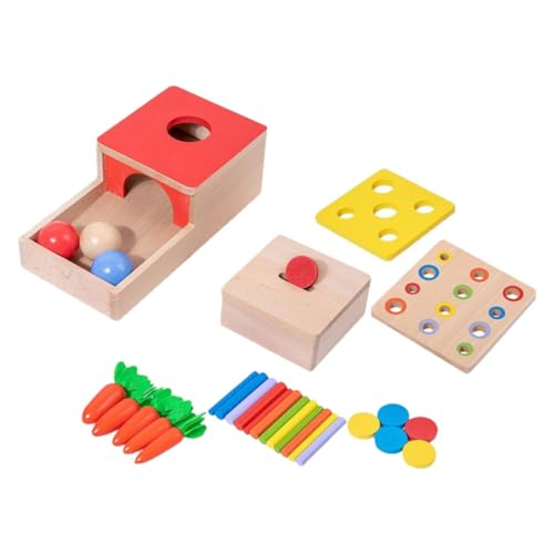 FELTECHELECTR 1Satz Montessori Holz Lernspielzeug für Kleinkinder Pädagogisches Sinnesspielzeug Feinmotorik und Hand Auge Koordination Ab Jahr für Jungen von FELTECHELECTR