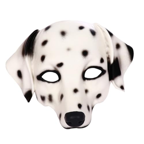 FELTECHELECTR Halloween Cosplay Unisex Tiermaske Weiß Gefleckter Hund Rollenspiel Party Zubehör FELTECHELECTR Halloween Cosplay Unisex Tiermaske Weiß Gefleckter Hund Rollenspiel Party Zubehör von FELTECHELECTR
