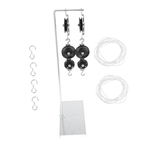 FELTECHELECTR 2 Sätze Metall Pulley System für Physikexperimente mit Stabilem Halter Einzel und Doppelrollen für Mechanikunterricht Oberschule Flexibles Sicheres Versuchsgerät von FELTECHELECTR