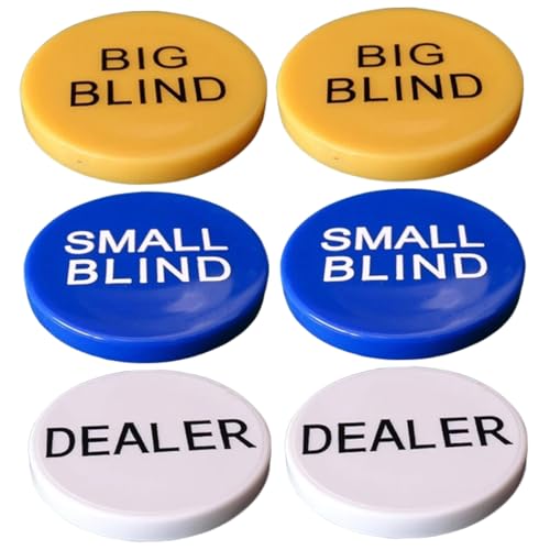 FELTECHELECTR 2 Sätze Poker Chips Glatte Kanten Farbige Zählchips für Bingo Small Big Blind Zubehör für Poker Holdem Lernspiel und Party Bingo von FELTECHELECTR