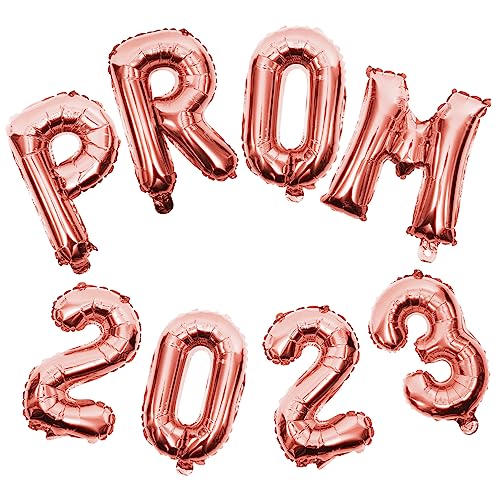 FELTECHELECTR 2 Sätze Prom Folienballons in Roségold Langlebige Abschlussfeier Dekoration für Klassenraum Leichte Partyballons für Wände Fenster Türen Graduation Party von FELTECHELECTR
