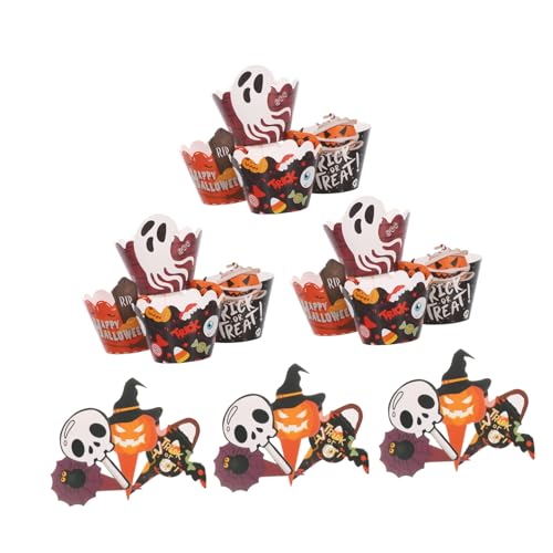 FELTECHELECTR 2 Sets „happy Halloween“-cupcake-topper: Gruselige Wrapper, Fledermaus, Spinne, Kürbis, Geist, Papier, Backförmchen, Muffinförmchen, Kuchendekorationen Für FELTECHELECTR 2 Sets „happy Halloween“-cupcake-topper: Gruselige Wrapper, Fledermaus, Spinne, Kürbis, Geist, Papier, Backförmchen, Muffinförmchen, Kuchendekorationen Für von FELTECHELECTR