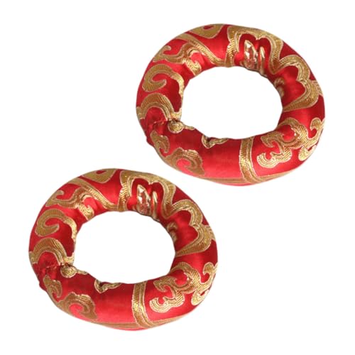 FELTECHELECTR 2 Stück Baumwollkissen Für Klangschalen, Rundes Pad, Rundes Baumwollkissen Für Klangschalen, Stickerei, Klangschalen-basisständer Und Stützpolster Für Zuhause von FELTECHELECTR