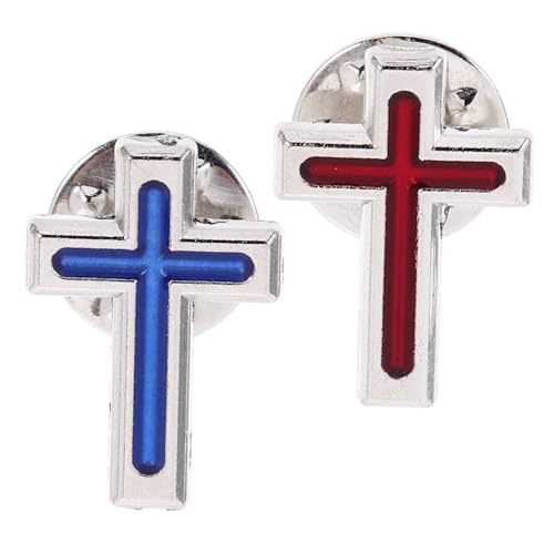 FELTECHELECTR Religiöses Revers 2-teiliges Kreuz-broschen-set mit Kreuz und Jesus-anstecker für Männer Christliche Dekorative Anzug-anstecker Langlebig von FELTECHELECTR