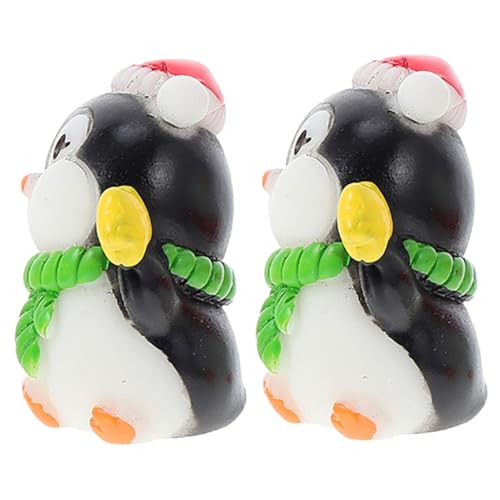 FELTECHELECTR Miniatur Pinguin Figur Set Harz Pinguin Statue Grün Schal Für Decor FELTECHELECTR Miniatur Pinguin Figur Set Harz Pinguin Statue Grün Schal Für Decor von FELTECHELECTR