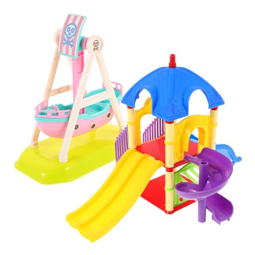 FELTECHELECTR 2 Stück Miniatur-Spielplatz-verzierung, Spielplatz-Modell, Mini-Spielzeug, Spielplatz-Dekoration, Kinderspielhaus, Rutschenmodell, Kinderspielplatz-Modelle FELTECHELECTR 2 Stück Miniatur-Spielplatz-verzierung, Spielplatz-Modell, Mini-Spielzeug, Spielplatz-Dekoration, Kinderspielhaus, Rutschenmodell, Kinderspielplatz-Modelle von FELTECHELECTR